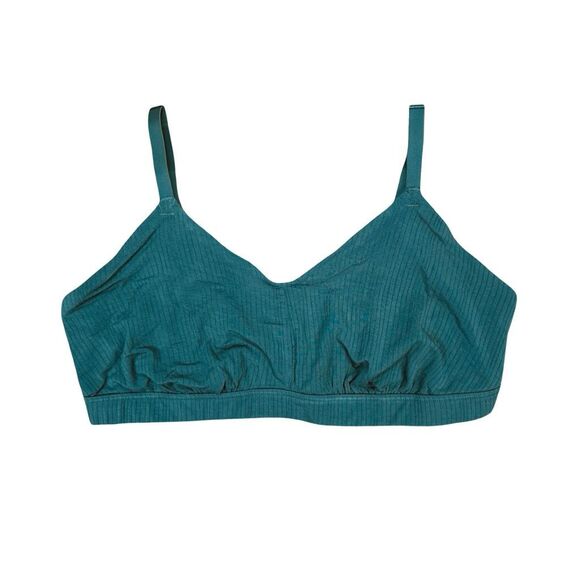 aerie Green Ribbed Stretch Bralette - Size XL - Picture 1 of 3